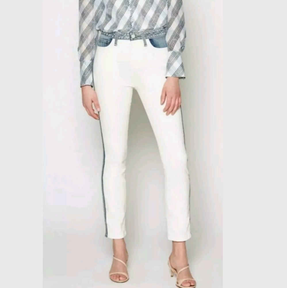 NWT Joie Gracelyn Mixed Straight Jeans Borderline